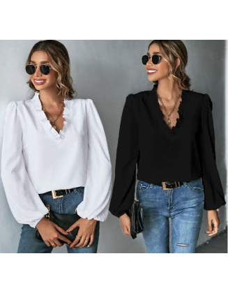 V-neck loose shirt