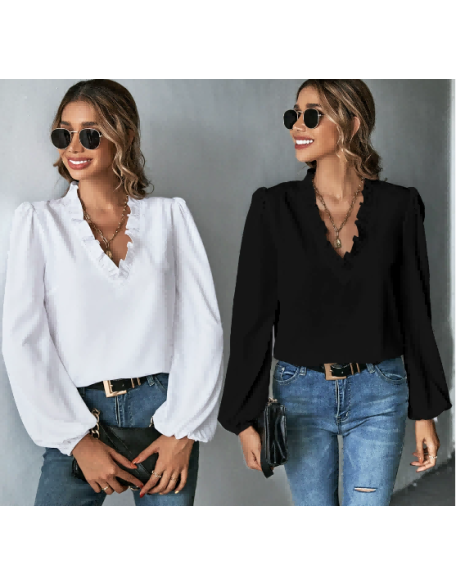 V-neck loose shirt