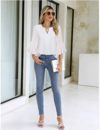 V-neck business shirt