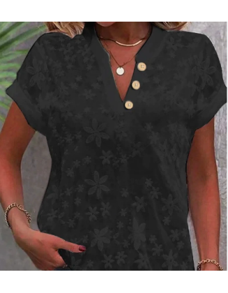 V-neck short sleeve