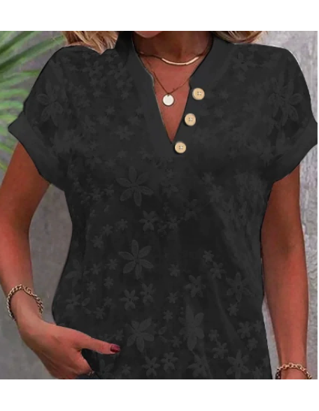 V-neck short sleeve