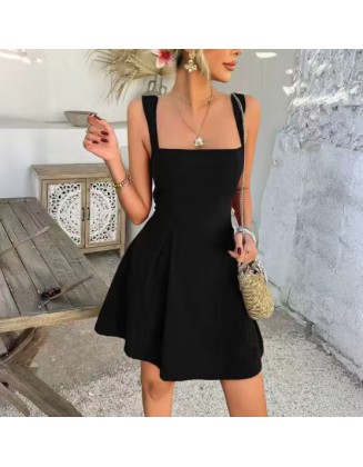 Solid Color Dress​