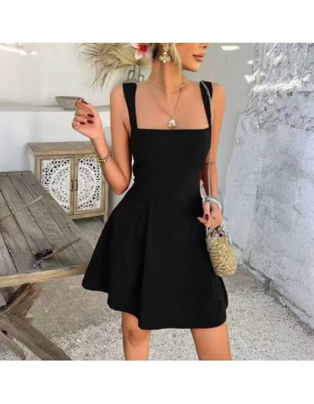 Solid Color Dress​