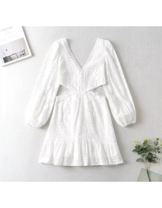 V-Neck Lace Dress
