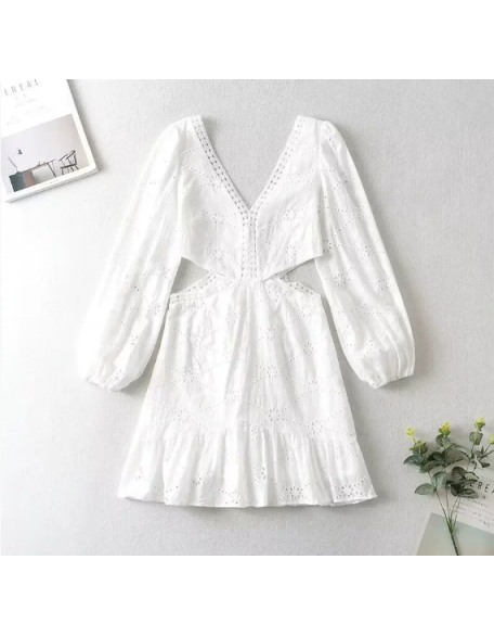 V-Neck Lace Dress